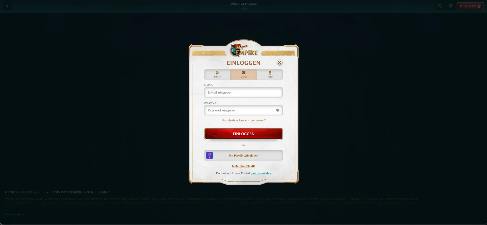 MyEmpire Casino Anmeldung und Login MyEmpire Casino Anmeldung und Login